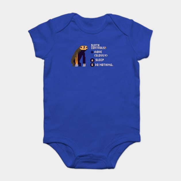 sloth controls Baby Bodysuit by Louisros